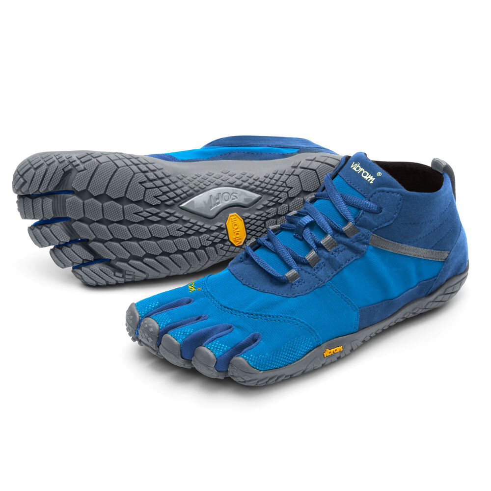 Vibram Fivefingers V-Trek Erkek Yürüyüş Ayakkabısı Mavi/Gri,LU5049628